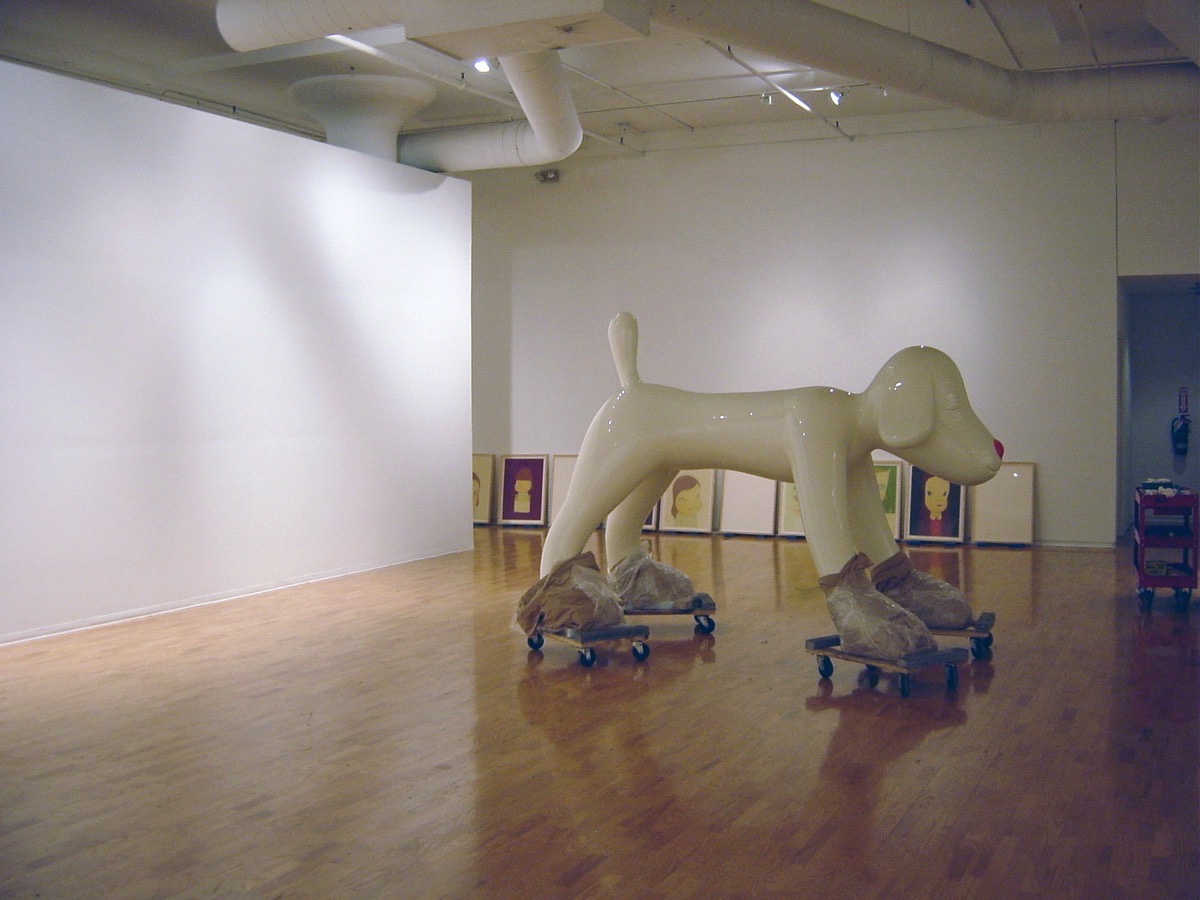 「Yoshitomo Nara: Nothing Ever Happens」（クリーブランド現代美術館）　設営の様子
