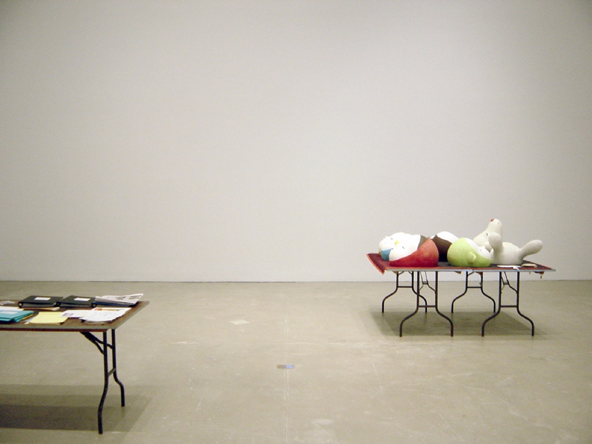 「Yoshitomo Nara: Nothing Ever Happens」（ペンシルベニア大学現代美術研究所）　設営の様子