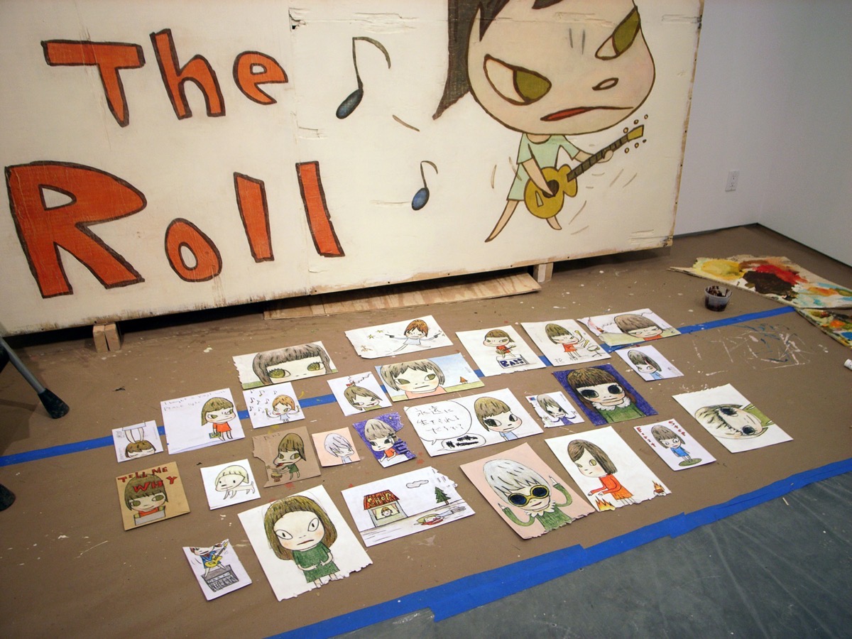 ビルボードペインティング《Rock ‘n’ Roll the Roll》とドローイングたち