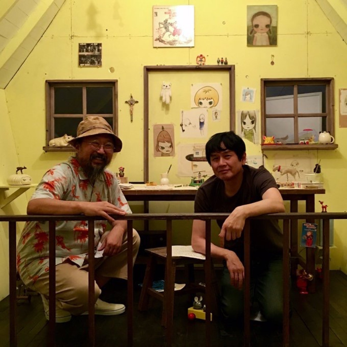 「for better or worse」（豊田市美術館）　会場にて村上隆と