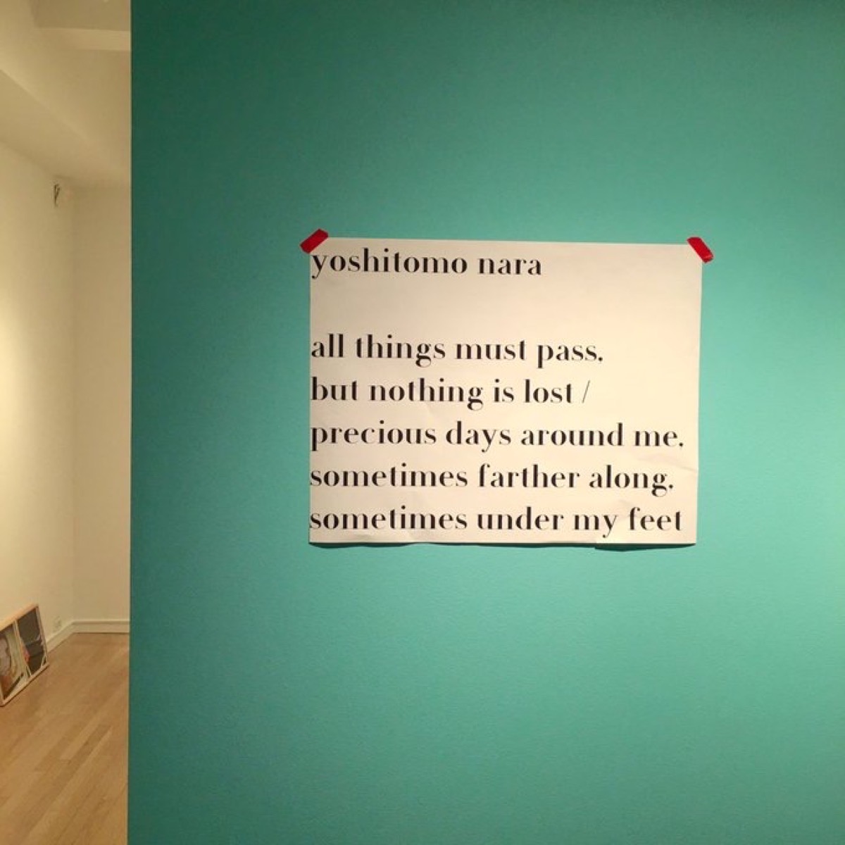 「Yoshitomo Nara: all things must pass, but nothing is lost / precious days around me, sometimes farther along, sometimes under my feet」（ペース／マクギル・ギャラリー ）　設営の様子